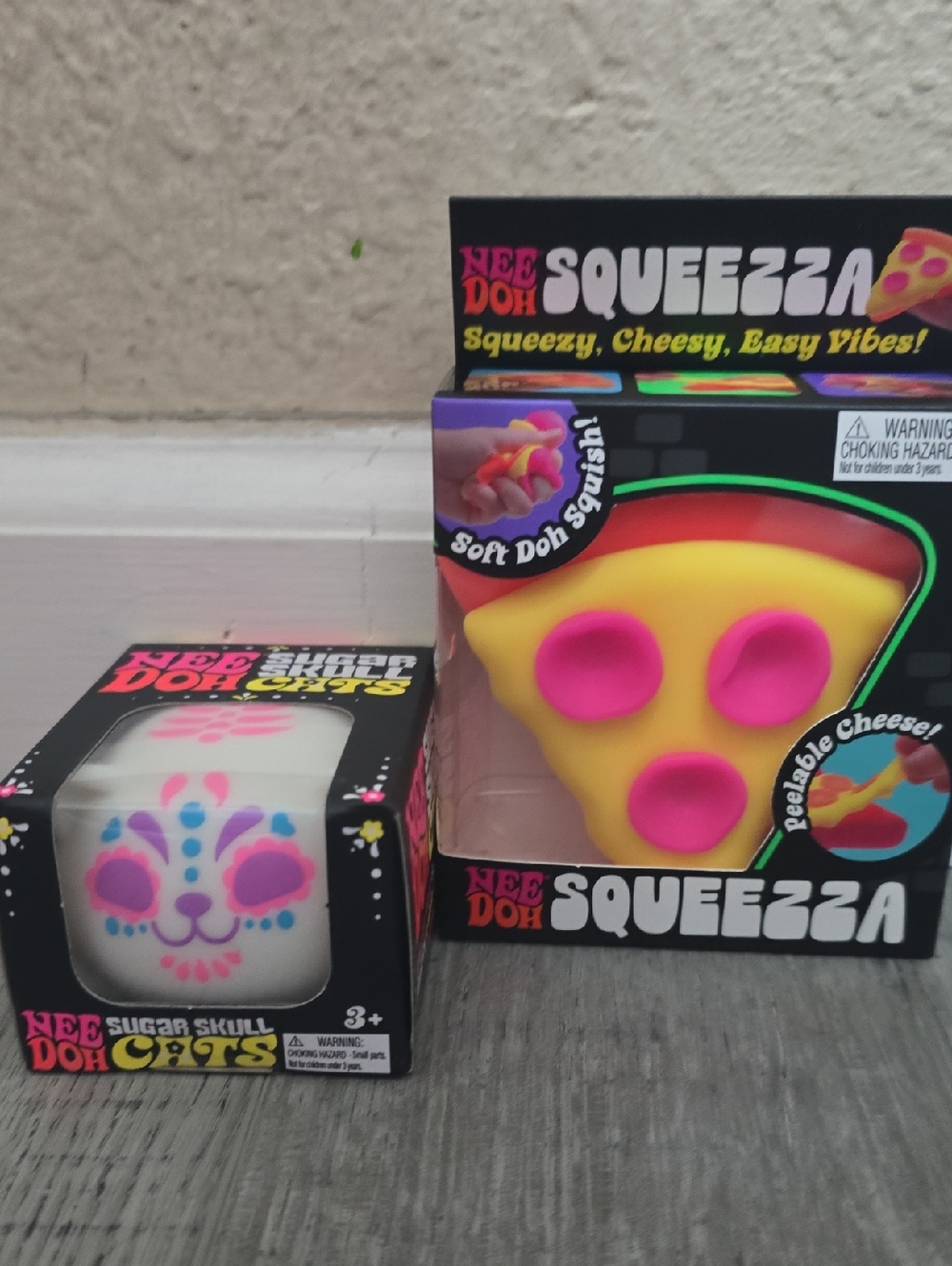 Needoh Squeezza Pizza And Sugar Skull Cat